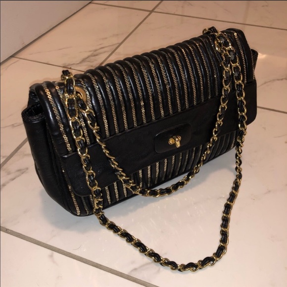moschino black chain bag